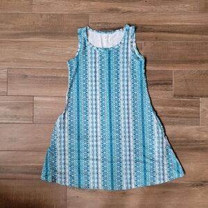 Sleeveless Summer Cotton Dress With Pockets, Size S